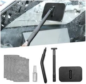 FALVFUN Car Windshield Cleaning Tool, Vehicle Window Glass Cleaner with 4 Reusable Microfiber Pads & Extendable Handle, Automotive Interior Windscreen Wash Kit, Universal for Most Vehicles FALVFUN Car Windshield Cleaning Tool, Vehicle Window Glass Cleaner with 4 Reusable Microfiber Pads & Extendable Handle, Automotive Interior Windscreen Wash Kit, Universal for Most Vehicles