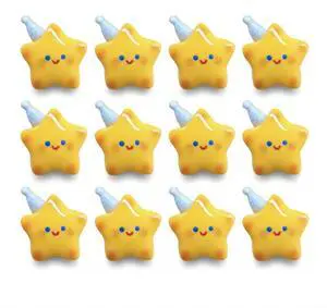SKGXU 12 Pcs Cute Star Fridge Magnets, Strong Decorative Refrigerator Magnets, 3D Smiley Face Locker Magnets for Whiteboard, Office, School & Home SKGXU 12 Pcs Cute Star Fridge Magnets, Strong Decorative Refrigerator Magnets, 3D Smiley Face Locker Magnets for Whiteboard, Office, School & Home