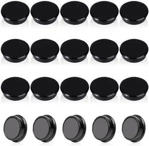 QOJOPU Fridge Magnets - 20PCS Strong Round Black Refrigerator Magnets, Small Heavy Duty Magnets for Whiteboard, Locker, Office, Kitchen, Classroom, Mini Cute Magnet - Decorative Funny Magnetic Dots QOJOPU Fridge Magnets - 20PCS Strong Round Black Refrigerator Magnets, Small Heavy Duty Magnets for Whiteboard, Locker, Office, Kitchen, Classroom, Mini Cute Magnet - Decorative Funny Magnetic Dots