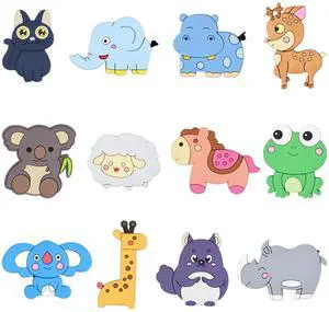 AUAUY 12 PCS Refrigerator Magnets, Fridge Magnets Full Back Magnetic | Cute Animals Magnet for Whiteboard, Kitchen, Home Locker, Office, Classroom AUAUY 12 PCS Refrigerator Magnets, Fridge Magnets Full Back Magnetic | Cute Animals Magnet for Whiteboard, Kitchen, Home Locker, Office, Classroom