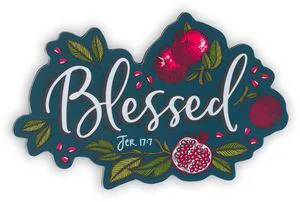 Inspirational Refrigerator Scripture Magnet for Women & Girls with Bible Verse: Blessed - Jeremiah 17:7 Fruit Themed Fridge Magnet, Home & Kitchen Decorations, Size 3.3" x 2.3" Inspirational Refrigerator Scripture Magnet for Women & Girls with Bible Verse: Blessed - Jeremiah 17:7 Fruit Themed Fridge Magnet, Home & Kitchen Decorations, Size 3.3" x 2.3"