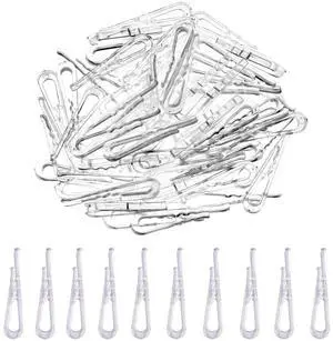 AIMPGSTL 100Pcs Transparent Plastic Alligator Clip 38mm Shirt Fixing Packing Clip U Shape Plastic Clothespins for Ties Socks Pants Shirts AIMPGSTL 100Pcs Transparent Plastic Alligator Clip 38mm Shirt Fixing Packing Clip U Shape Plastic Clothespins for Ties Socks Pants Shirts