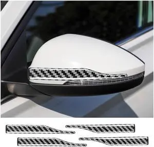 4PCS Car Rear View Mirror Anti-Collision Strip,Glossy Carbon Fiber Car Stickers and Decals for Decorations & Protections,Universal Automotive Exterior Accessories for Side View Mirror 4PCS Car Rear View Mirror Anti-Collision Strip,Glossy Carbon Fiber Car Stickers and Decals for Decorations & Protections,Universal Automotive Exterior Accessories for Side View Mirror