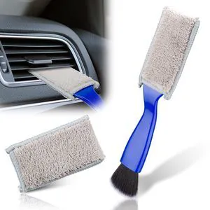 BFXM Double Head Brush for Car Clean, 2 in 1 Car Detailing Brush | Double Ended Portable Dust Brush with 2 Cleaning Cloth, Universal Dust Removal Brush for Air Conditioner Outlets BFXM Double Head Brush for Car Clean, 2 in 1 Car Detailing Brush | Double Ended Portable Dust Brush with 2 Cleaning Cloth, Universal Dust Removal Brush for Air Conditioner Outlets