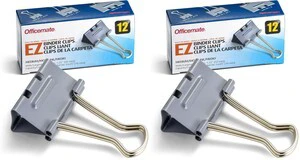 EZ Binder Clips,Medium Size,12/Box,Gray (99250),(Pack of 2) EZ Binder Clips,Medium Size,12/Box,Gray (99250),(Pack of 2)