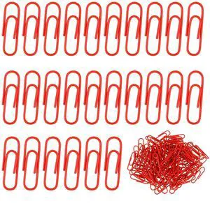 SULIKJHUI 200 Pcs Red Paper Clips, 1.1 Inch Vinyl Coated Stainless Steel Binder Clips, for Office, School, Home & Document Organizing (Box Pack) SULIKJHUI 200 Pcs Red Paper Clips, 1.1 Inch Vinyl Coated Stainless Steel Binder Clips, for Office, School, Home & Document Organizing (Box Pack)