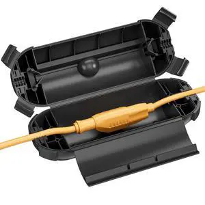 BN-LINK 1 Pack Outdoor Extension Cord Safety Cover, Black | Waterproof Cord Connector Protector for String Lights, Outdoor Tools, Holiday Lights, Camping, and Garden Tools BN-LINK 1 Pack Outdoor Extension Cord Safety Cover, Black | Waterproof Cord Connector Protector for String Lights, Outdoor Tools, Holiday Lights, Camping, and Garden Tools
