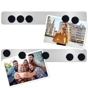 ZDZBLX Magnetic Board 2Pcs Set, Frameless Stainless Steel Magnetic Strips with Adhesive Backing - Memo Bulletin Board Bar for Refrigerator, Office, School, Kitchen, Home Use, Includes 10 Black Magnets ZDZBLX Magnetic Board 2Pcs Set, Frameless Stainless Steel Magnetic Strips with Adhesive Backing - Memo Bulletin Board Bar for Refrigerator, Office, School, Kitchen, Home Use, Includes 10 Black Magnets