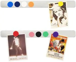 PYJLBX Magnetic Board Strip Frameless Stainless Steel Iron Strips with Adhesive Backing, 2PCS Magnetic Bulletin Bar Memo Board with 10PCS Colorful Magnets for School, Office, Home, Refrigerator & Wall PYJLBX Magnetic Board Strip Frameless Stainless Steel Iron Strips with Adhesive Backing, 2PCS Magnetic Bulletin Bar Memo Board with 10PCS Colorful Magnets for School, Office, Home, Refrigerator & Wall