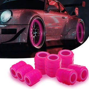 8PCS Car Tire Valve Stem Caps, Universal Noctilucent Waterproof Car Wheel Tire Caps, Suitable for Air Valve Caps for Cars, Motorcycles, Bicycles (Pink) 8PCS Car Tire Valve Stem Caps, Universal Noctilucent Waterproof Car Wheel Tire Caps, Suitable for Air Valve Caps for Cars, Motorcycles, Bicycles (Pink)