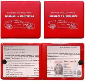 Ziciner Car Registration Insurance Holder, 2Pack Essential Auto Card Document Glove Box Organizer with Touch Fastener, Vehicle Interior Accessories Perfect for Most Car, Truck, SUV (Red/Big Car) Ziciner Car Registration Insurance Holder, 2Pack Essential Auto Card Document Glove Box Organizer with Touch Fastener, Vehicle Interior Accessories Perfect for Most Car, Truck, SUV (Red/Big Car)