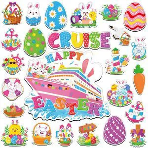 25PCS Easter Cruise Door Magnets Decorations, Waterproof Easter Refrigerator Magnets Cute Egg Bunny Chick Magnet Stickers for Spring Holiday Party Decor Supplies 25PCS Easter Cruise Door Magnets Decorations, Waterproof Easter Refrigerator Magnets Cute Egg Bunny Chick Magnet Stickers for Spring Holiday Party Decor Supplies