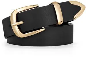 JASGOOD Women's Fashion Leather Belt Ladies Gold Buckle Leather Belt for Jeans Pants Dresses JASGOOD Women's Fashion Leather Belt Ladies Gold Buckle Leather Belt for Jeans Pants Dresses