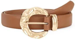 LEACOOLKEY Leather Belt for Women Ladies Waist Belt for Jeans Dress Fashion Leather Belt with Gold Buckle LEACOOLKEY Leather Belt for Women Ladies Waist Belt for Jeans Dress Fashion Leather Belt with Gold Buckle