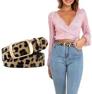 SUOSDEY Fashion Womens Leather Belt, Soft Leather Waist Belt with Gold Pin Buckle for Jeans Pants,width 1.3" SUOSDEY Fashion Womens Leather Belt, Soft Leather Waist Belt with Gold Pin Buckle for Jeans Pants,width 1.3"