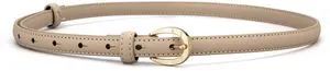 YooAi Leather Belts for Women Skinny Thin Waist Belts for Jeans Pants Dresses Apricot L YooAi Leather Belts for Women Skinny Thin Waist Belts for Jeans Pants Dresses Apricot L