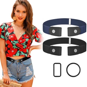 SEOIMU No Buckle Elastic Belts for Women and Men, Comfortable Stretch Belts for Jeans (2 Pieces Suit J, S-M: Fit for Waist 21''-36'') SEOIMU No Buckle Elastic Belts for Women and Men, Comfortable Stretch Belts for Jeans (2 Pieces Suit J, S-M: Fit for Waist 21''-36'')