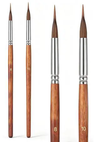 Hpmjz 2 PCS Watercolor Brushes Professional Extended Needle Point Brushes | with Synthetic Extra Long Tip, for Artists, Fine Detailing, Watercolor, Acrylic Gouache Inks, Painting Hpmjz 2 PCS Watercolor Brushes Professional Extended Needle Point Brushes | with Synthetic Extra Long Tip, for Artists, Fine Detailing, Watercolor, Acrylic Gouache Inks, Painting