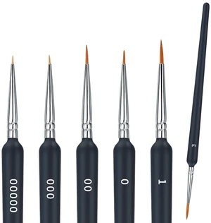 6 Pcs Fine Detail Paint Brush Set, Miniature Detail Artist Painting Brushes, 6 Sizes Wooden Fine Tip Paint Brushes for Acrylic Painting Drawing Craft Oil Nail Art Model Watercolor Painting Brushes 6 Pcs Fine Detail Paint Brush Set, Miniature Detail Artist Painting Brushes, 6 Sizes Wooden Fine Tip Paint Brushes for Acrylic Painting Drawing Craft Oil Nail Art Model Watercolor Painting Brushes