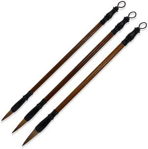 3 Pcs Traditional Chinese Calligraphy Brushes, 3 Size Sumi Brushes for Ink Painting Writing Drawing, Art Chinese Ink Brush for Beginner Professional Practice (S, M & L) 3 Pcs Traditional Chinese Calligraphy Brushes, 3 Size Sumi Brushes for Ink Painting Writing Drawing, Art Chinese Ink Brush for Beginner Professional Practice (S, M & L)