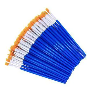 Bulk Paintbrushes with Flat Nylon Hair,Paint Brush Set for Painting,Coloring with Watercolor Art PaintingArtist (14cm Flat tip (30pcs)) Bulk Paintbrushes with Flat Nylon Hair,Paint Brush Set for Painting,Coloring with Watercolor Art PaintingArtist (14cm Flat tip (30pcs))