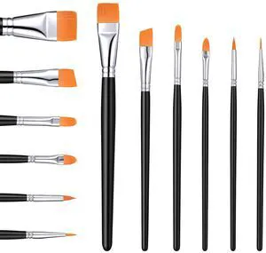 6 Pcs Paint Brushes, Round Pointed Tip Artist Brush for Body Face Painting | Face Paint Brushes Set, Professional Small Paint Brush Kit for Halloween Cosplay Party, for Acrylic, Oil and Gouache 6 Pcs Paint Brushes, Round Pointed Tip Artist Brush for Body Face Painting | Face Paint Brushes Set, Professional Small Paint Brush Kit for Halloween Cosplay Party, for Acrylic, Oil and Gouache