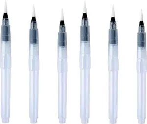 6Pcs Water Brush Pens Set Refillable Watercolor Pen Brush 3 Sizes Brush Tips for Blending Colors Creating Shades Watercolor Set Kids Adults Artist Professional, Art Paintbrush Sets 6Pcs Water Brush Pens Set Refillable Watercolor Pen Brush 3 Sizes Brush Tips for Blending Colors Creating Shades Watercolor Set Kids Adults Artist Professional, Art Paintbrush Sets