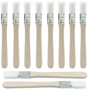 0.5 Inch Flat Paint Brushes, 10 Packs | White Nylon Bristle, Wood Handle, Oil Canvas Watercolor, Gesso Wall Door Cabinets Furniture Fences 0.5 Inch Flat Paint Brushes, 10 Packs | White Nylon Bristle, Wood Handle, Oil Canvas Watercolor, Gesso Wall Door Cabinets Furniture Fences