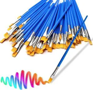 30Pcs Paint Brushes for Acrylics Painting, Flat Nylon Paint Brush, Blue | Smooth Paint Flow for Long-Term Use, Compact Size for Easy Carrying & Storage, Multiple Paints: Watercolor, Acrylic, Gouache 30Pcs Paint Brushes for Acrylics Painting, Flat Nylon Paint Brush, Blue | Smooth Paint Flow for Long-Term Use, Compact Size for Easy Carrying & Storage, Multiple Paints: Watercolor, Acrylic, Gouache