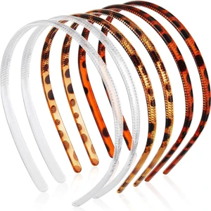 6 Plastic Thin Headbands, Light Brown,Transparent, Classic | Plastic with Teeth for Secure Hold, Versatile Styles for Daily Wear, Lightweight for Updos Ponytails, Comfortable All-day Fit 6 Plastic Thin Headbands, Light Brown,Transparent, Classic | Plastic with Teeth for Secure Hold, Versatile Styles for Daily Wear, Lightweight for Updos Ponytails, Comfortable All-day Fit