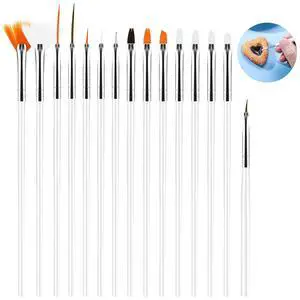 15pcs Cake Painting Brushes, Cake Decorating Brushes Kit, Food Paint Brush Tools, Fondant Sugar Cookie Painting Brushes Supplies for Cake Decoration (White) 15pcs Cake Painting Brushes, Cake Decorating Brushes Kit, Food Paint Brush Tools, Fondant Sugar Cookie Painting Brushes Supplies for Cake Decoration (White)