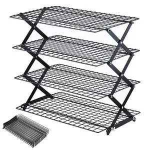 2/3/4-Tier Collapsible Cooling Rack - 3 Setting Design, Adjustable Stackable Baking Rack, 5 Modes Cooling Racks for Cooking and Baking, Roasting Grilling Gifts for Picnic Party 2/3/4-Tier Collapsible Cooling Rack - 3 Setting Design, Adjustable Stackable Baking Rack, 5 Modes Cooling Racks for Cooking and Baking, Roasting Grilling Gifts for Picnic Party