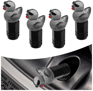 4PCS Cute Sunglasses Duck Car Tire Valve Cap, Funny Auto Valve Stem Cover, Glow in The Dark Vehicle Tire Pressure Caps, Car Wheel Decoration Accessory for Truck, SUV, Motorcycle (Black) 4PCS Cute Sunglasses Duck Car Tire Valve Cap, Funny Auto Valve Stem Cover, Glow in The Dark Vehicle Tire Pressure Caps, Car Wheel Decoration Accessory for Truck, SUV, Motorcycle (Black)