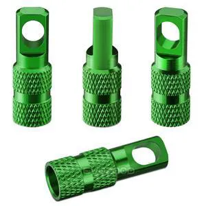 Presta Valve Stem Dust Caps with Valve Core RemoverLightweight Aluminum Bike Air Valve Covers for Road MTB Bicycle Tubes - 4 Pack Presta Valve Stem Dust Caps with Valve Core RemoverLightweight Aluminum Bike Air Valve Covers for Road MTB Bicycle Tubes - 4 Pack