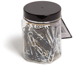 280ct Paper Clips in Mason Jar Black/White/Gold: Metal Office Supplies, Teacher Fasteners, Assorted Colors 280ct Paper Clips in Mason Jar Black/White/Gold: Metal Office Supplies, Teacher Fasteners, Assorted Colors