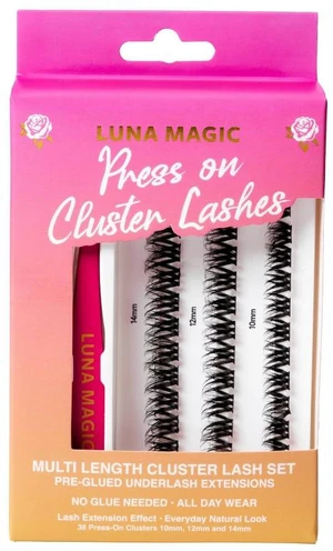Press on Cluster Lashes Kit - 36ct: Synthetic Hair, Full Volume Enhancement, False Eyelashes, Black Press on Cluster Lashes Kit - 36ct: Synthetic Hair, Full Volume Enhancement, False Eyelashes, Black