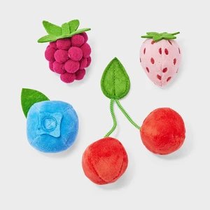 Fun Fruit Shaped Cat Toy - Boots & Barkley 4ct Fun Fruit Shaped Cat Toy - Boots & Barkley 4ct