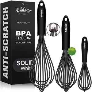 Whisks For Cooking Up To 500°F Silicone Whisk tool Non-Scratch Whisks For Cooking Up To 500°F Silicone Whisk tool Non-Scratch