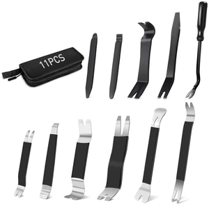 11PCS Trim Removal Tool Kit, Metal & Nylon Pry Tools Set for Car Door Panel, Dashboard, Audio, Clips, Fastener Remover w/ Storage Box Black 11PCS Trim Removal Tool Kit, Metal & Nylon Pry Tools Set for Car Door Panel, Dashboard, Audio, Clips, Fastener Remover w/ Storage Box Black