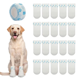 Disposable Dog Boots for Paw Protection, 20 Pcs Breathable Pet Shoes with Adjustable Self-Adhesive Straps, Waterproof Dog Foot Covers for Walking, Hiking & Post-Surgery Care (White, Medium) Disposable Dog Boots for Paw Protection, 20 Pcs Breathable Pet Shoes with Adjustable Self-Adhesive Straps, Waterproof Dog Foot Covers for Walking, Hiking & Post-Surgery Care (White, Medium)