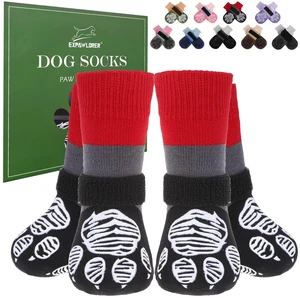 Christmas Anti Slip Dog Socks to Prevent Licking Paws, Dog Shoes for Hot Pavement, Dog Booties for Hardwood Floors, Dog Boots & Paw Protectors for Small Medium Large Senior Dogs Red Black M Christmas Anti Slip Dog Socks to Prevent Licking Paws, Dog Shoes for Hot Pavement, Dog Booties for Hardwood Floors, Dog Boots & Paw Protectors for Small Medium Large Senior Dogs Red Black M