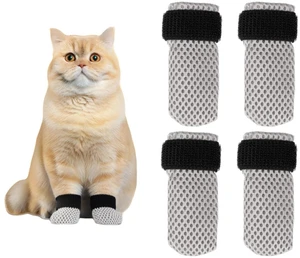 4 PCS Socks to Prevent Licking Paws Cat Claw Caps Booties and Paw Protectors for Hardwood Floors Anti Slip Hot Pavement Grippy Senior Grip Boot Zapatos para Perros Scratching Small Cats Mittens Shoes 4 PCS Socks to Prevent Licking Paws Cat Claw Caps Booties and Paw Protectors for Hardwood Floors Anti Slip Hot Pavement Grippy Senior Grip Boot Zapatos para Perros Scratching Small Cats Mittens Shoes