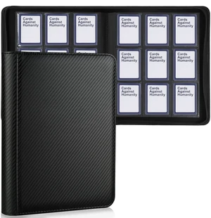 Toploader Storage Binder 9 Pocket Ringless Side Loading, Fits 288 Standard 3"4" Hard Top Loaders, PU Fixed Page Zipper Card Album for TCG Sports Cards, Carton Black Toploader Storage Binder 9 Pocket Ringless Side Loading, Fits 288 Standard 3"4" Hard Top Loaders, PU Fixed Page Zipper Card Album for TCG Sports Cards, Carton Black