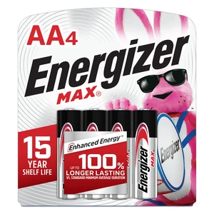 Energizer MAX AA Alkaline Batteries, 4 Count Energizer MAX AA Alkaline Batteries, 4 Count