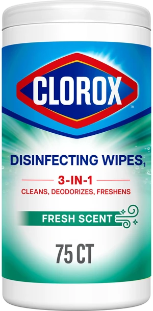 Clorox Disinfecting Wipes, Bleach Free, Fresh Scent, 75 Ct Clorox Disinfecting Wipes, Bleach Free, Fresh Scent, 75 Ct