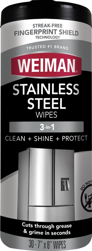 Weiman Stainless Steel Cleaner & Polisher, 30 Count Wipes for Kitchen Appliances Weiman Stainless Steel Cleaner & Polisher, 30 Count Wipes for Kitchen Appliances