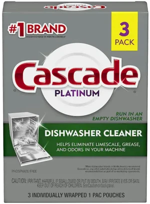 Cascade Platinum Dishwasher Cleaner, 3 Count Cascade Platinum Dishwasher Cleaner, 3 Count