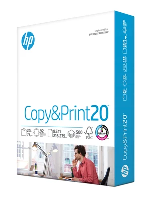 HP Printer Paper 8.5 x 11 Copy & Print 20 lb 500 Sheets 1 Ream Case 92 Bright FSC Certified 200060 HP Printer Paper 8.5 x 11 Copy & Print 20 lb 500 Sheets 1 Ream Case 92 Bright FSC Certified 200060