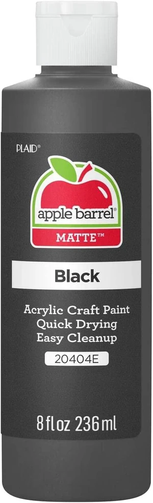 Apple Barrel 20404 Black Acrylic Paint, 8oz, Pack of 1 Apple Barrel 20404 Black Acrylic Paint, 8oz, Pack of 1