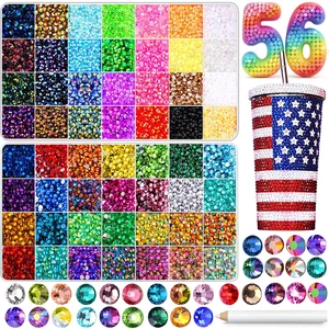 56000Pcs 56 Colors 3mm Resin Jelly Flatback Rhinestones for Bedazzling, Crafting, Nail Art, Diamond Art, Clothing 56000Pcs 56 Colors 3mm Resin Jelly Flatback Rhinestones for Bedazzling, Crafting, Nail Art, Diamond Art, Clothing